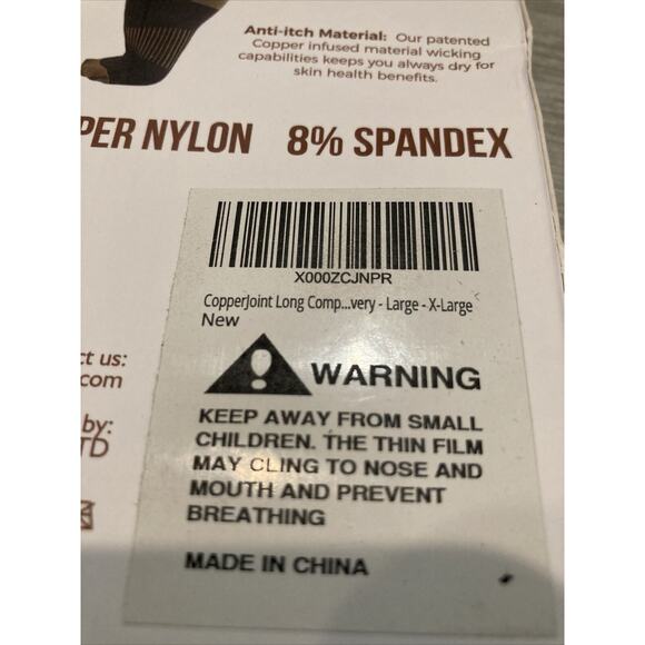 CopperJoint Long Compression Socks - Copper-Infused and Durable Design L-XL - Picture 3 of 3